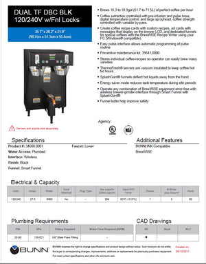 Bunn Coffee Brewer for Thermal Server Model # 34600.0001