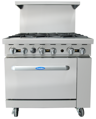 Atosa 36" Gas Range with Six Open Burners- AGR-6B