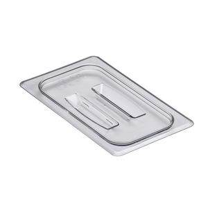 Cambro Camwear 1/4 Size Clear Polycarbonate Handled Lid, 40CWCH135