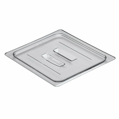 Cambro Camwear 1/2 Size Clear Polycarbonate Handled Lid- 20CWCH135