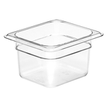 Cambro Camwear 1/6 Size Clear Polycarbonate Food Pan, 4" Deep- 64CW135