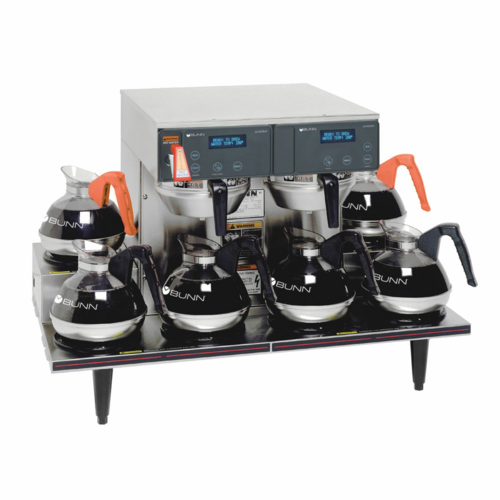 Bunn Axiom 0/6 Twin 12 Cup Automatic Coffee Brewer with 6 Lower Warmers, 120/208-240V- 38700.0015