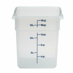 Cambro CamSquares 18 Qt. Translucent Square Polypropylene Square Food Storage Container- 18SFSPP190