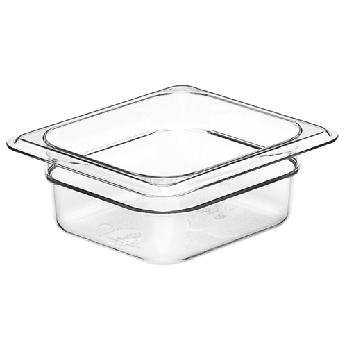 Cambro Camwear 1/6 Size Clear Polycarbonate Food Pan, 2 1/2" Deep- 62CW135