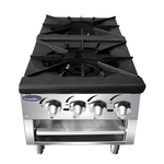 Atosa Double Stock Pot Stove, Low Height- ATSP-18-2L