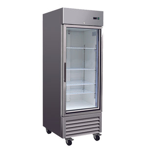 RR1G-HC Glass Door Reach-In Refrigerator - Stainless Steel