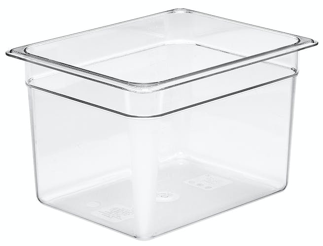 Cambro Camwear Food Pan, Half Size by 8-Inch Deep- Clear- 28CW135