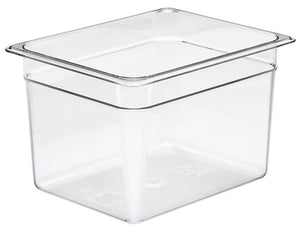 Cambro Camwear Food Pan, Half Size by 8-Inch Deep- Clear- 28CW135