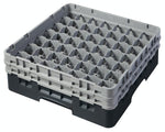 Glass Rack, 25 Comp. w/ 3 extensions, Black