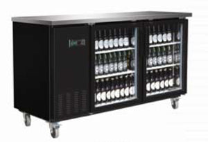 BB3-24G-HC Back Bar Bottle Cooler with Glass | 13.5 cu. ft.