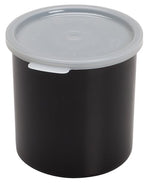 Cambro 1.2 qt Capacity, 5-3/16" Height, Solid Color Plastic Crock, Black- CP12110