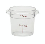 Cambro Camwear 1 qt Round Clear Measuring Storage Container- RFSCW1