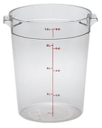 Cambro 8 Qt. Clear Round Polycarbonate Food Storage Container- RFSCW8135