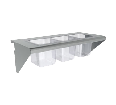 Vulcan Condiment rail (10) 1/6 size pans or (5) 1/3 size pans - CONRAIL-72